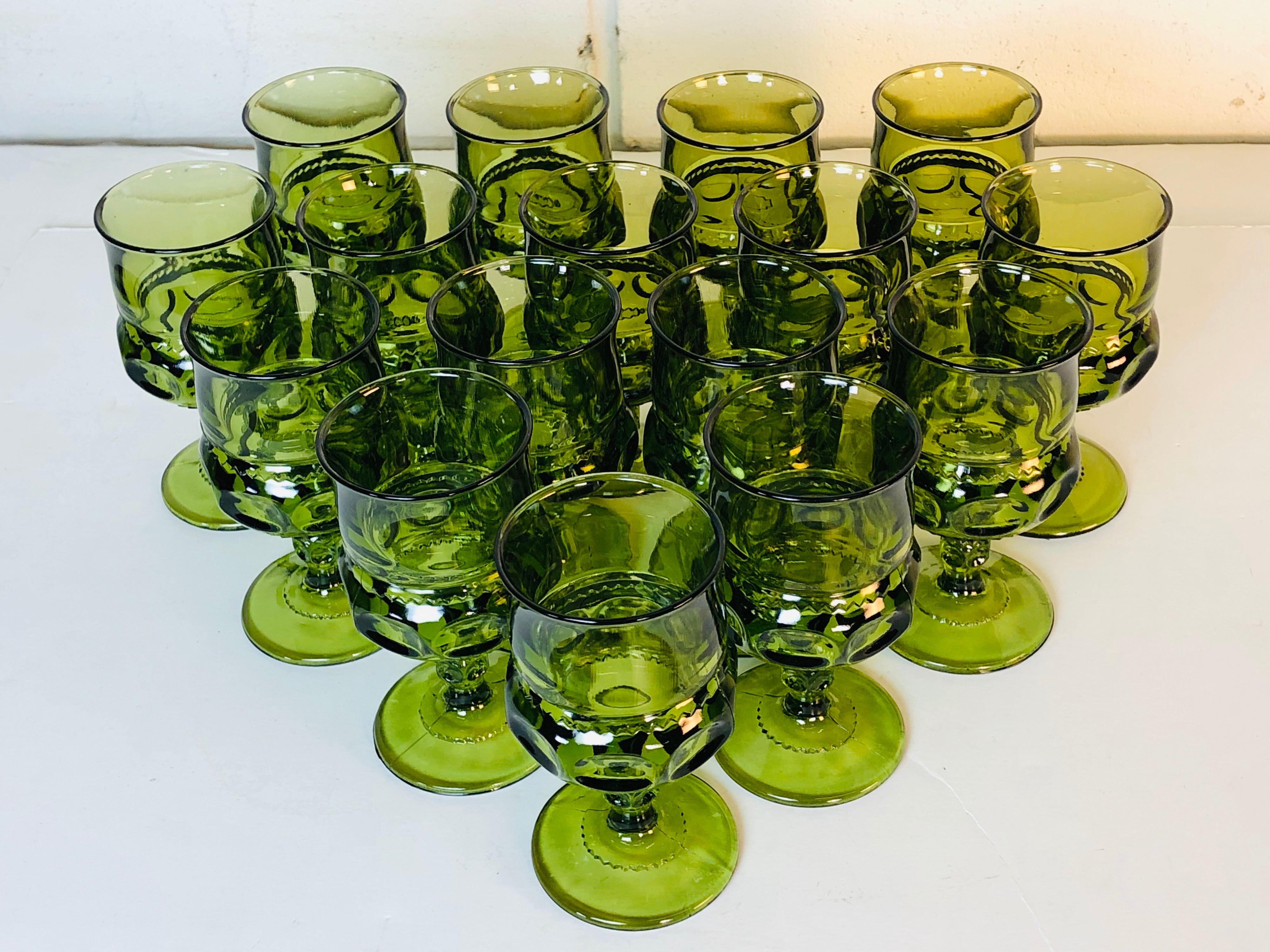 kings thumbprint glassware
