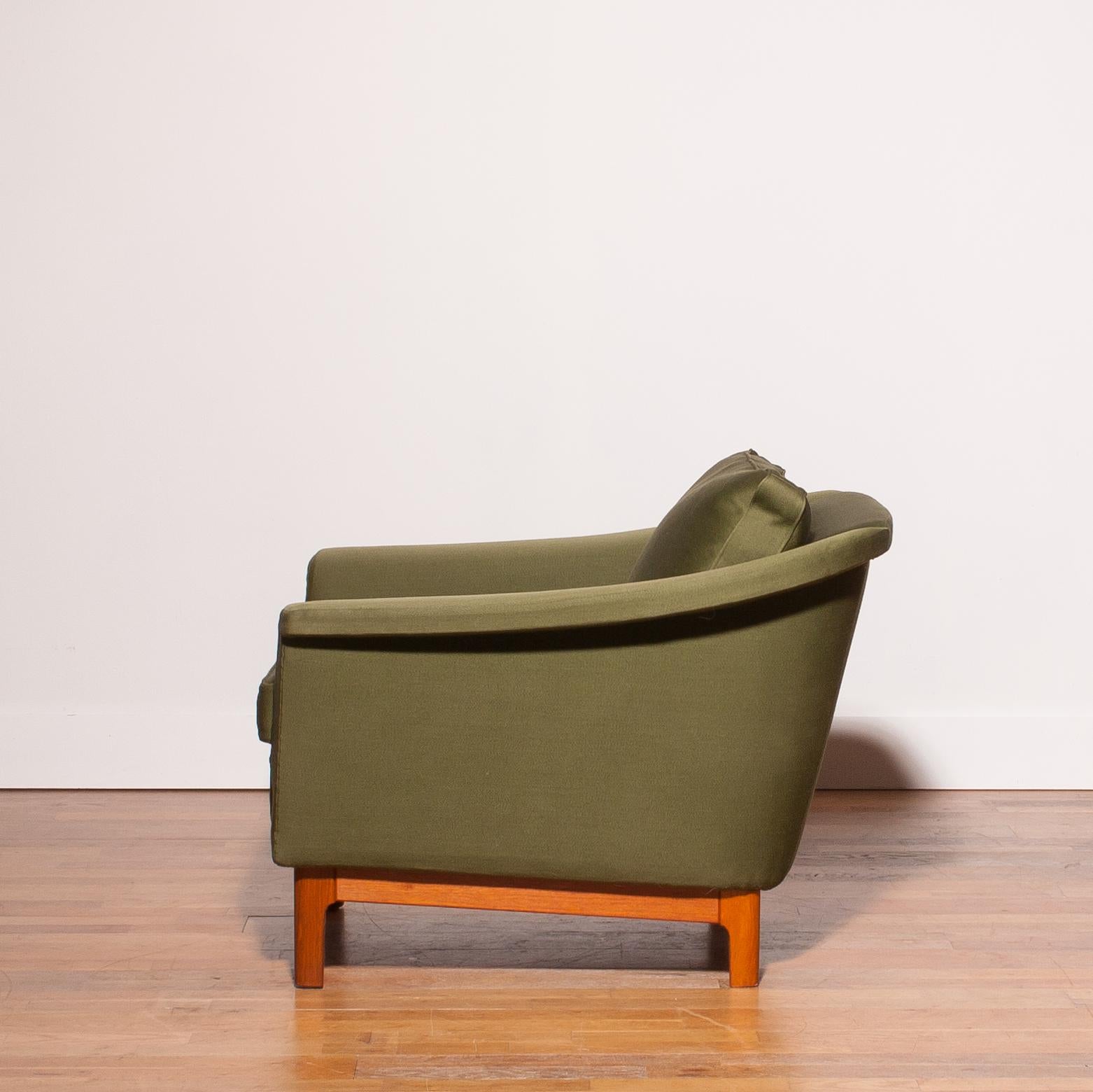 Mid-20th Century 1960s, Green Lounge Chair by Folke Ohlsson for DUX