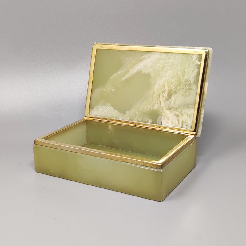 1960s Green Onyx Box, Made in Italy In Excellent Condition In Milano, IT