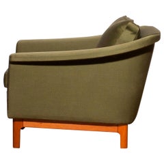 1960s, Green "Pasadena" Lounge Club Chair by Folke Ohlsson for DUX