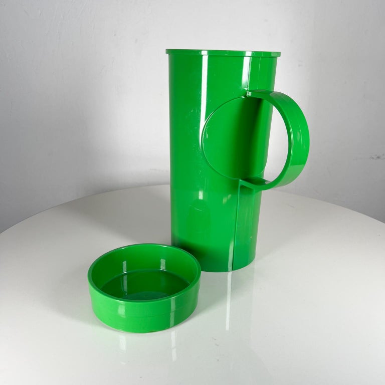 1960s Green Pitcher Modern Dansk Designs Patio Plastic Barware For Sale