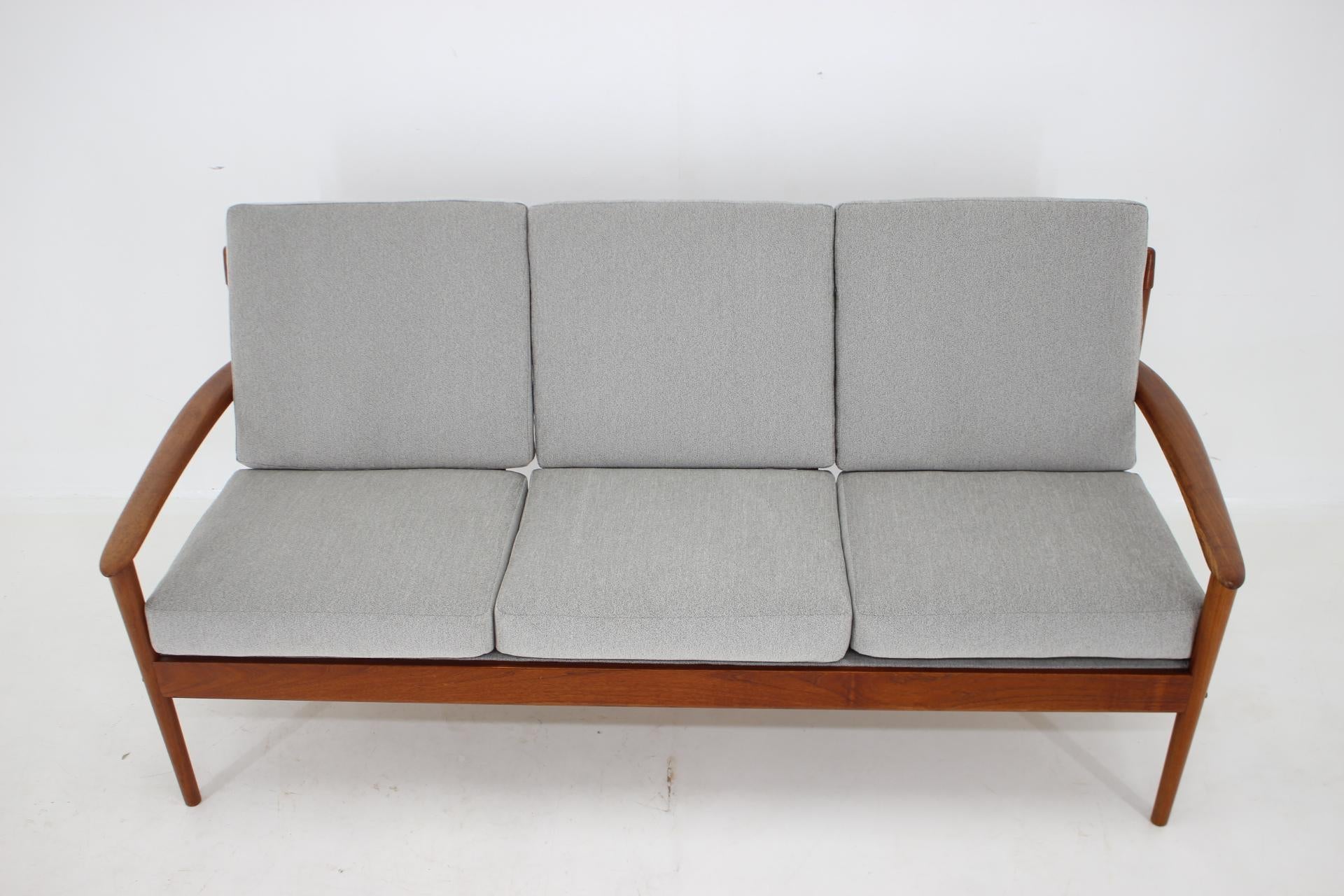 Danish 1960s Grete Jalk Teak 3-Seater Sofa for Poul Jepessen, Denmark