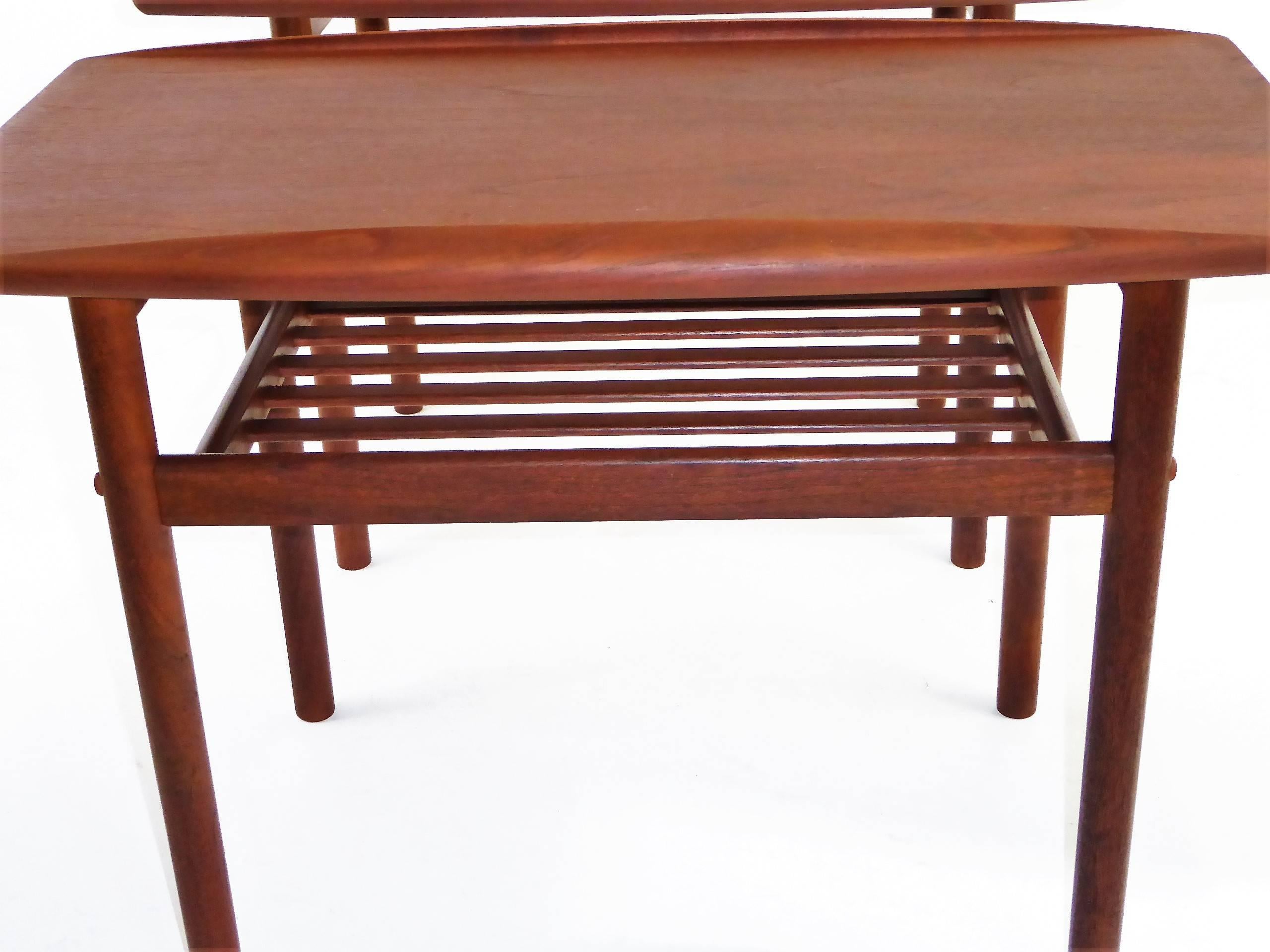 1960s Grete Jalk Teak Side Tables for Poul Jeppesen 7