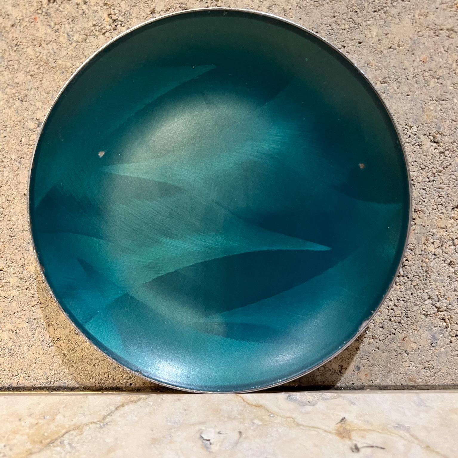 Mid-20th Century 1950s Grete Prytz Kittelsen for Catherineholm Norway Seafoam Enameled Plate For Sale