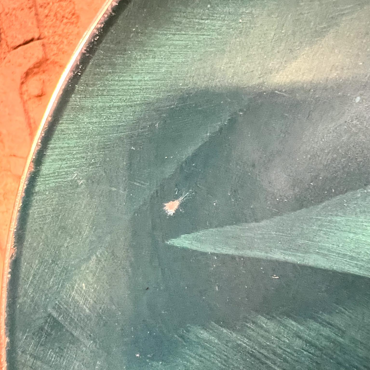 1950s Grete Prytz Kittelsen for Catherineholm Norway Seafoam Enameled Plate For Sale 3