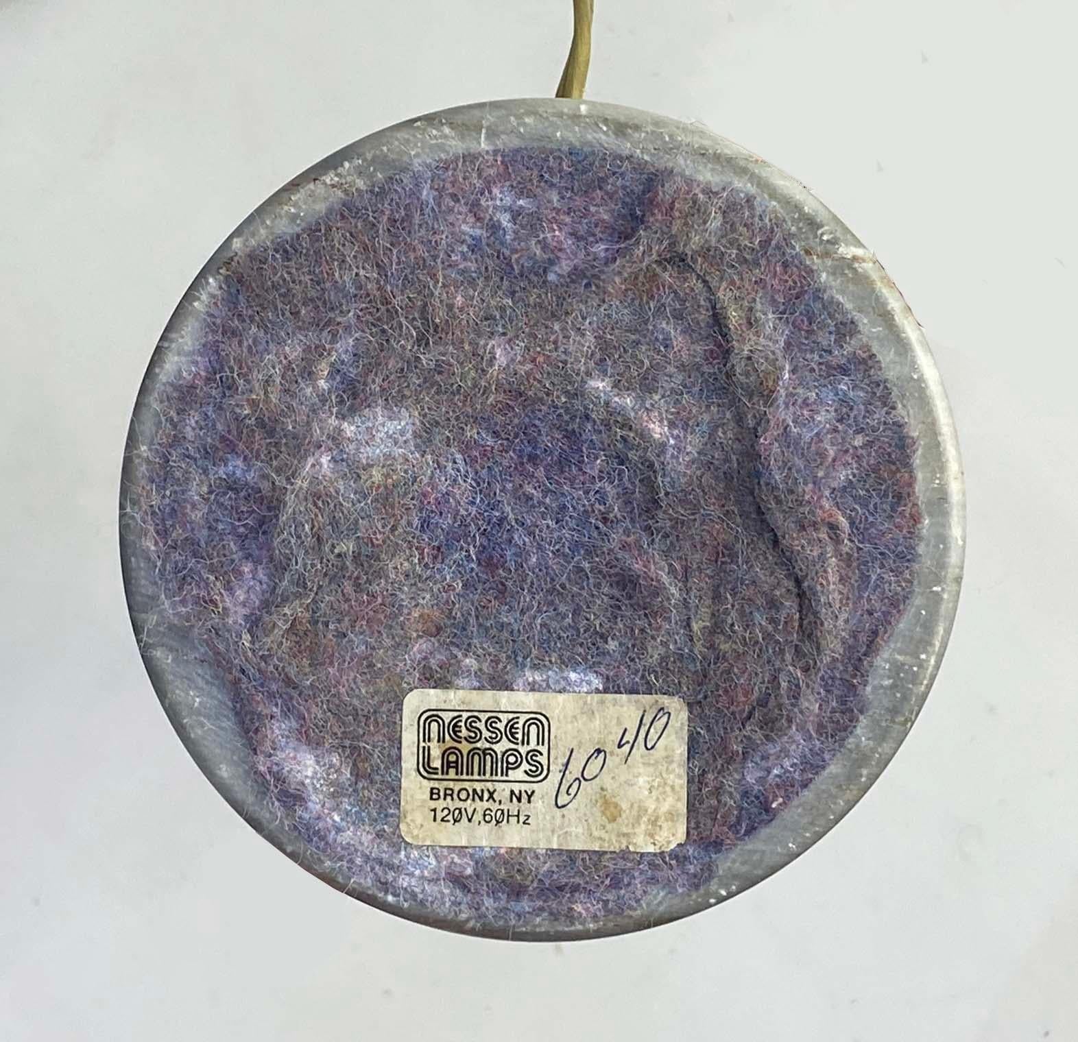 1960s Grey Marble Nessen Studio Lamp with Original Label For Sale 4