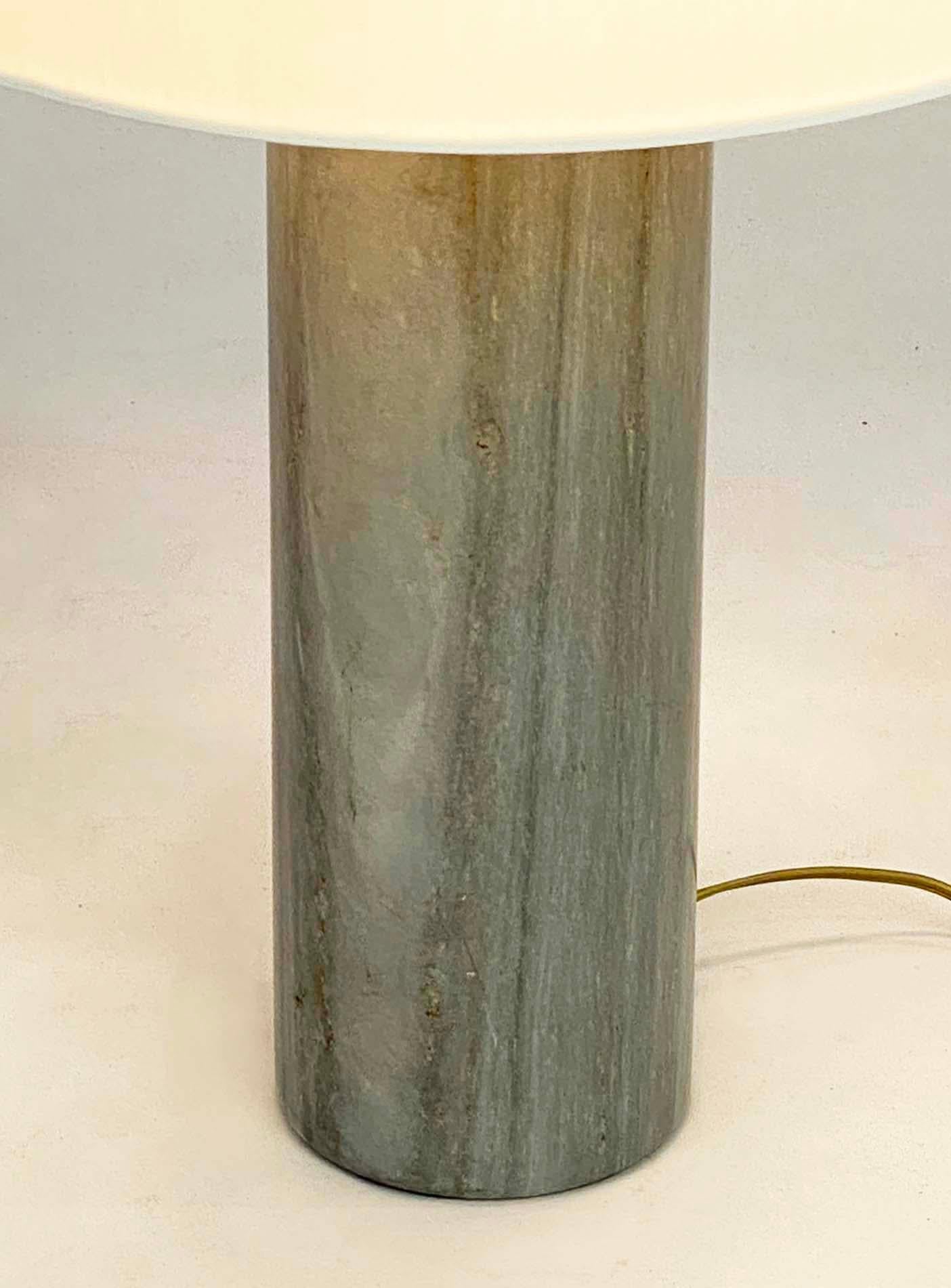 1960s Grey Marble Nessen Studio Lamp with Original Label For Sale 6