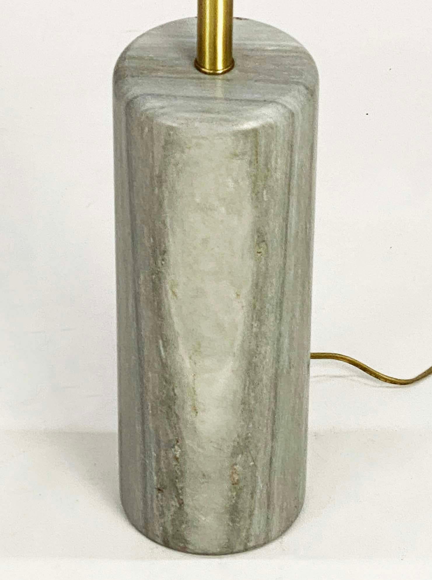 Mid-Century Modern 1960s Grey Marble Nessen Studio Lamp with Original Label For Sale