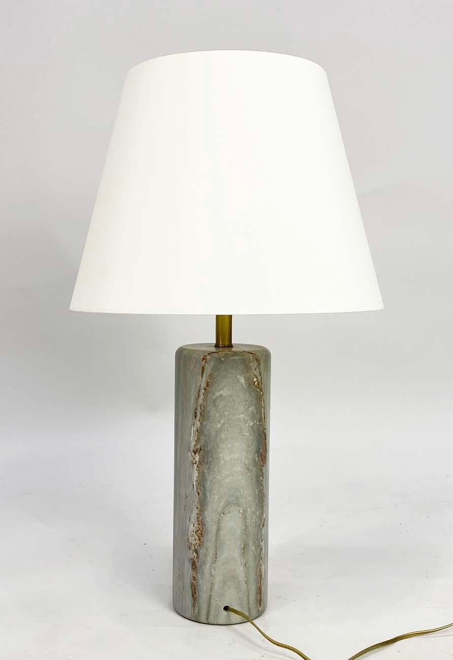 1960s Grey Marble Nessen Studio Lamp with Original Label In Good Condition For Sale In Minneapolis, MN