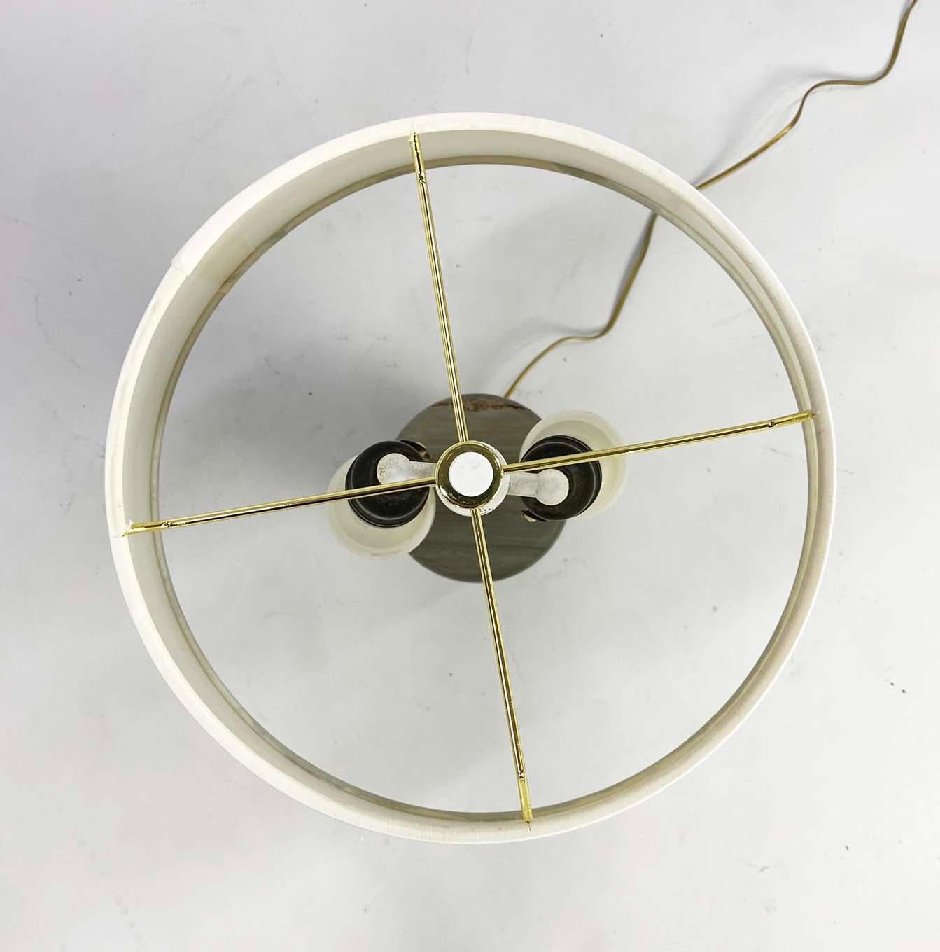1960s Grey Marble Nessen Studio Lamp with Original Label For Sale 1