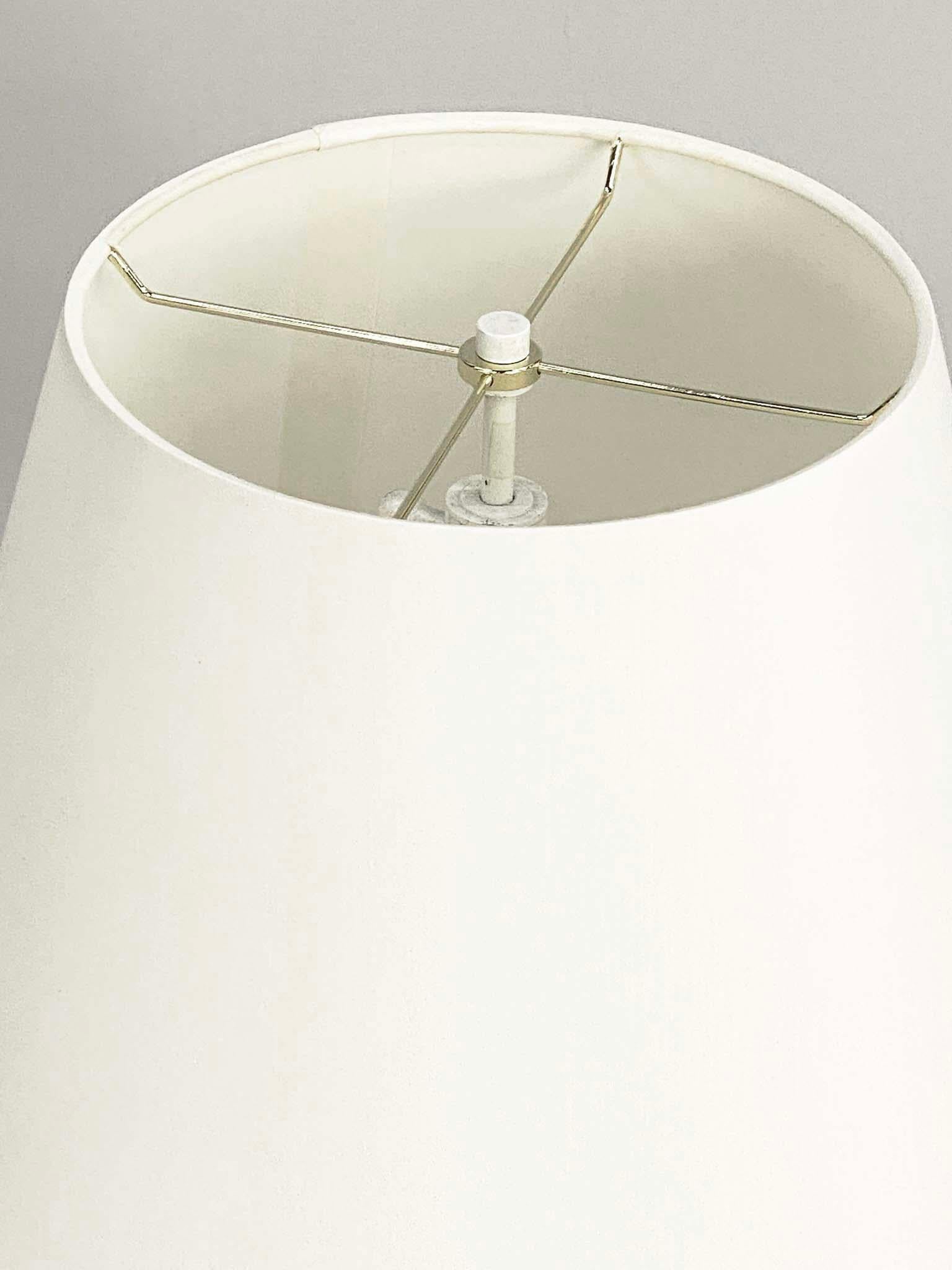 1960s Grey Marble Nessen Studio Lamp with Original Label For Sale 2