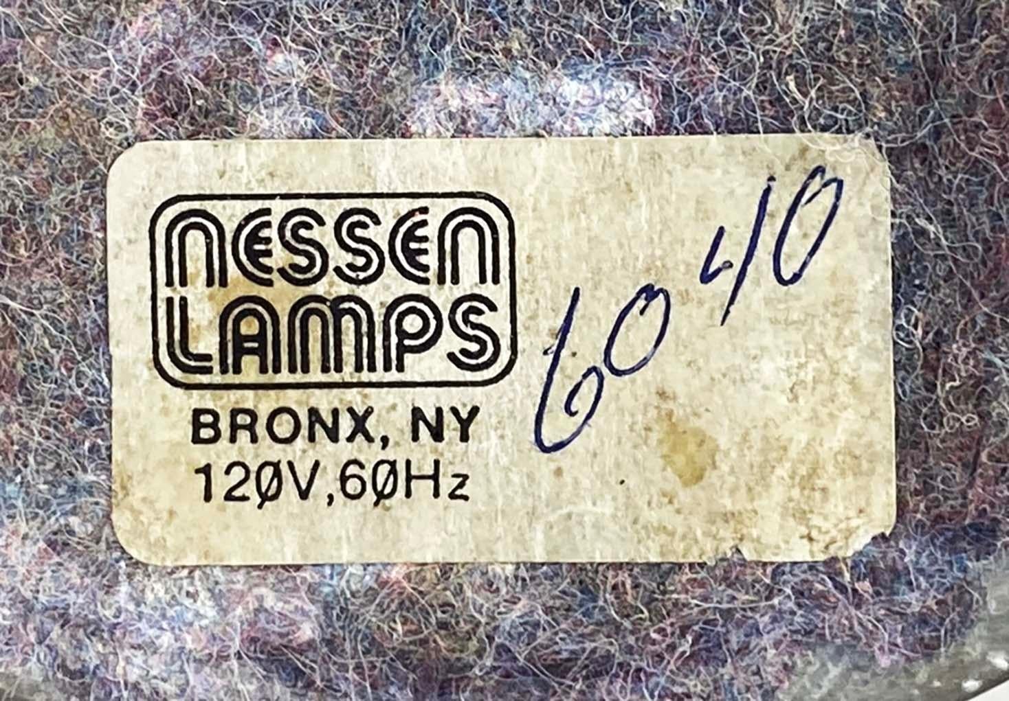 1960s Grey Marble Nessen Studio Lamp with Original Label For Sale 3