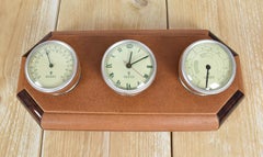 FINAL SALE 1960s Gucci Desk Clock and Barometer Set