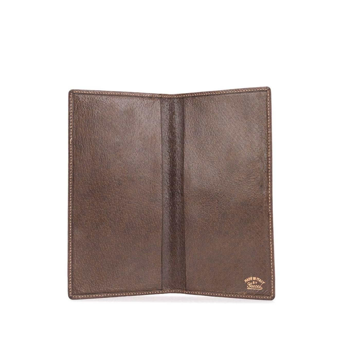 Brown 1960s Gucci Fold-Over Card Case
