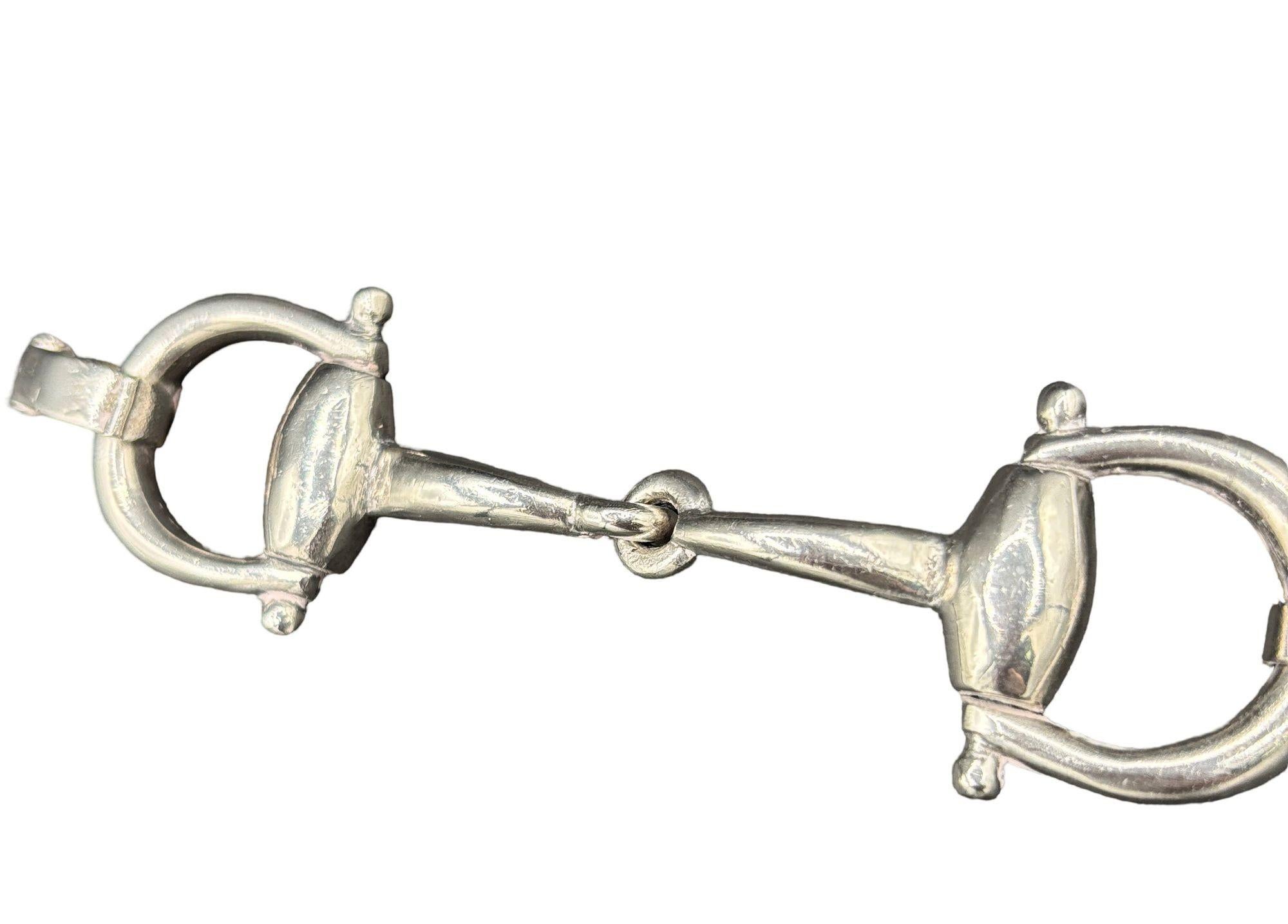 1960's Gucci Horsebit Silber Armband von Antonio Fallici im Zustand „Gut“ im Angebot in Van Nuys, CA