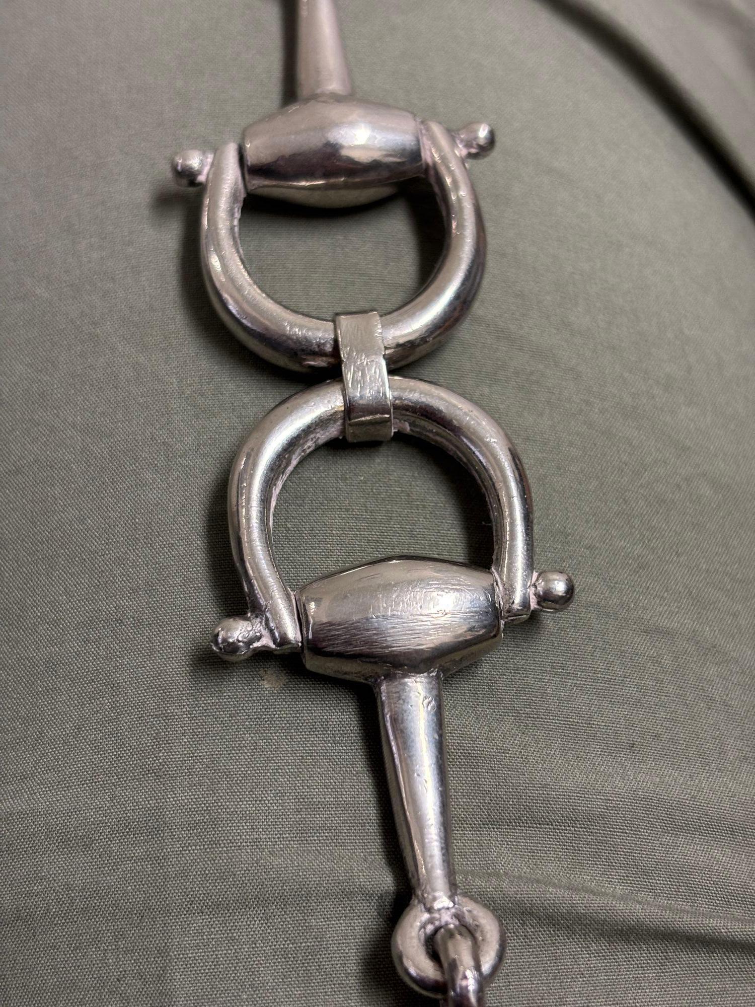 1960's Gucci Horsebit Silber Armband von Antonio Fallici (Mitte des 20. Jahrhunderts) im Angebot