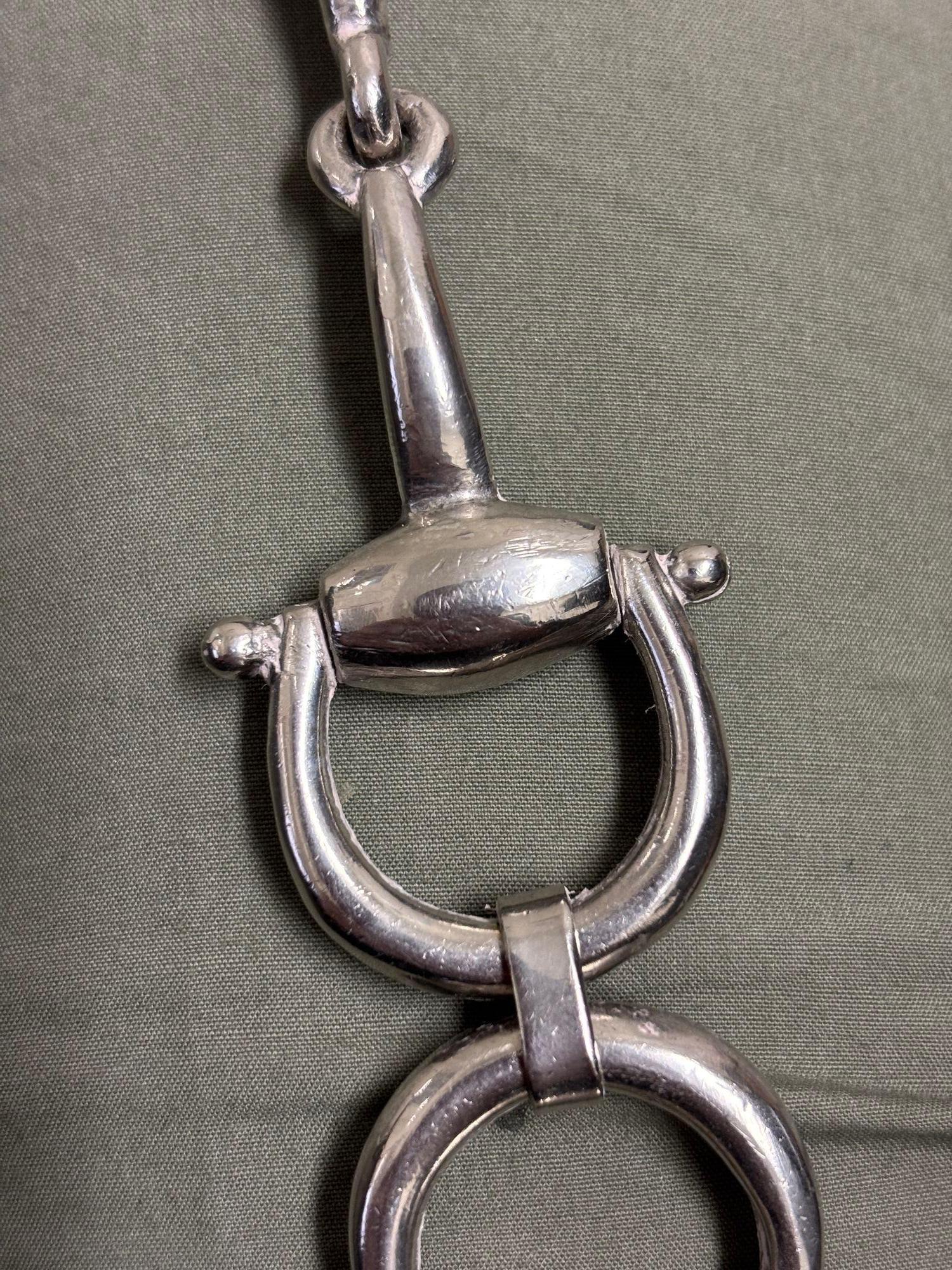 1960's Gucci Horsebit Silber Armband von Antonio Fallici im Angebot 1