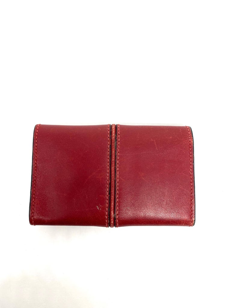 1960s GUCCI Red Leather Key Holder Tri Fold Wallet at 1stDibs gucci
