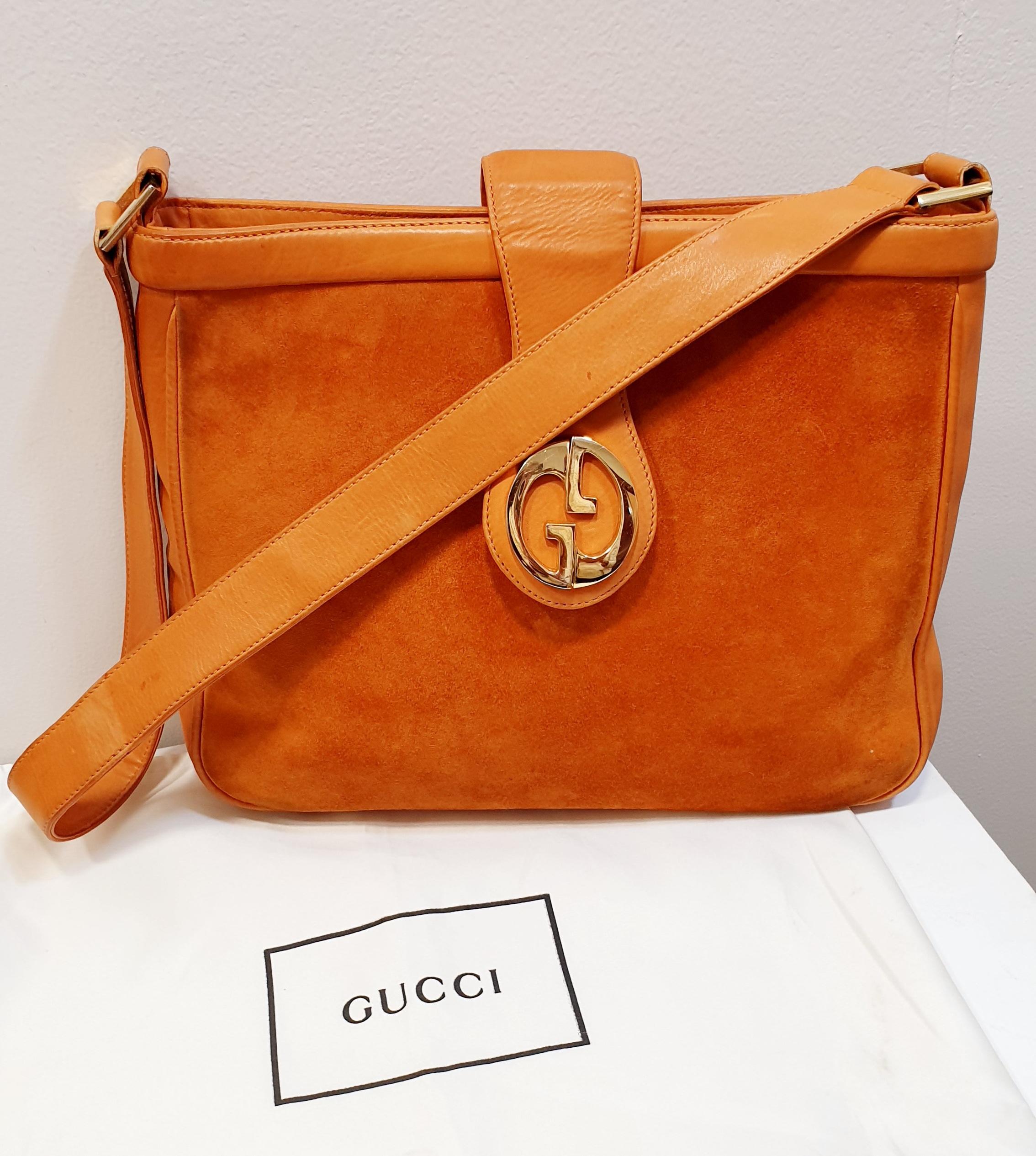 Brown 1960's Gucci  Suede Purse 