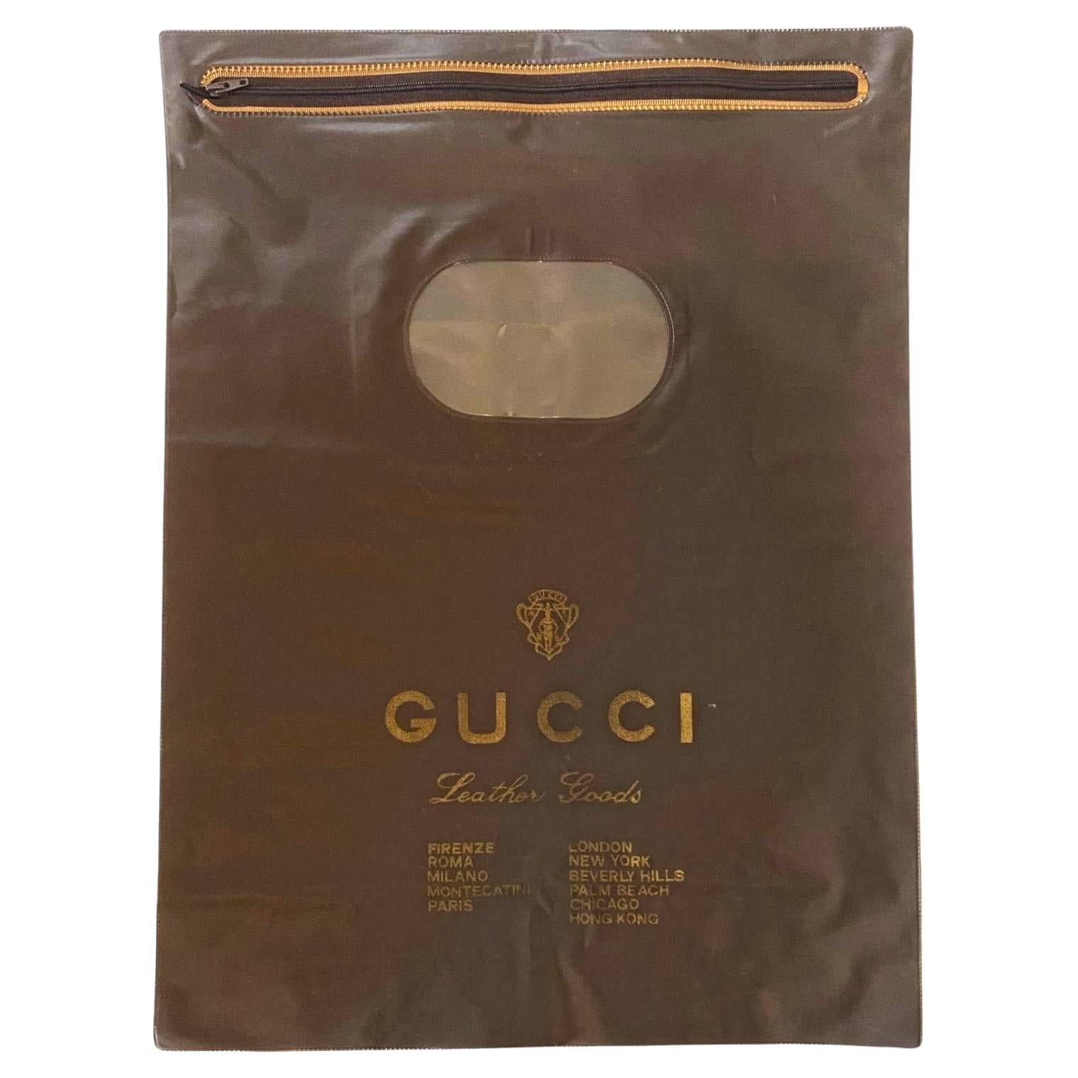 1960s Gucci Travel Dust Cover Zipped Bag  For Sale