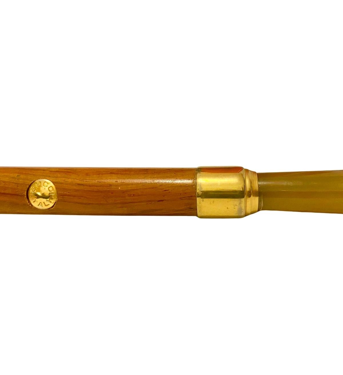 1960s Gucci Wood Golf Club Web Stripe Long Shoe Horn In Good Condition For Sale In London, GB