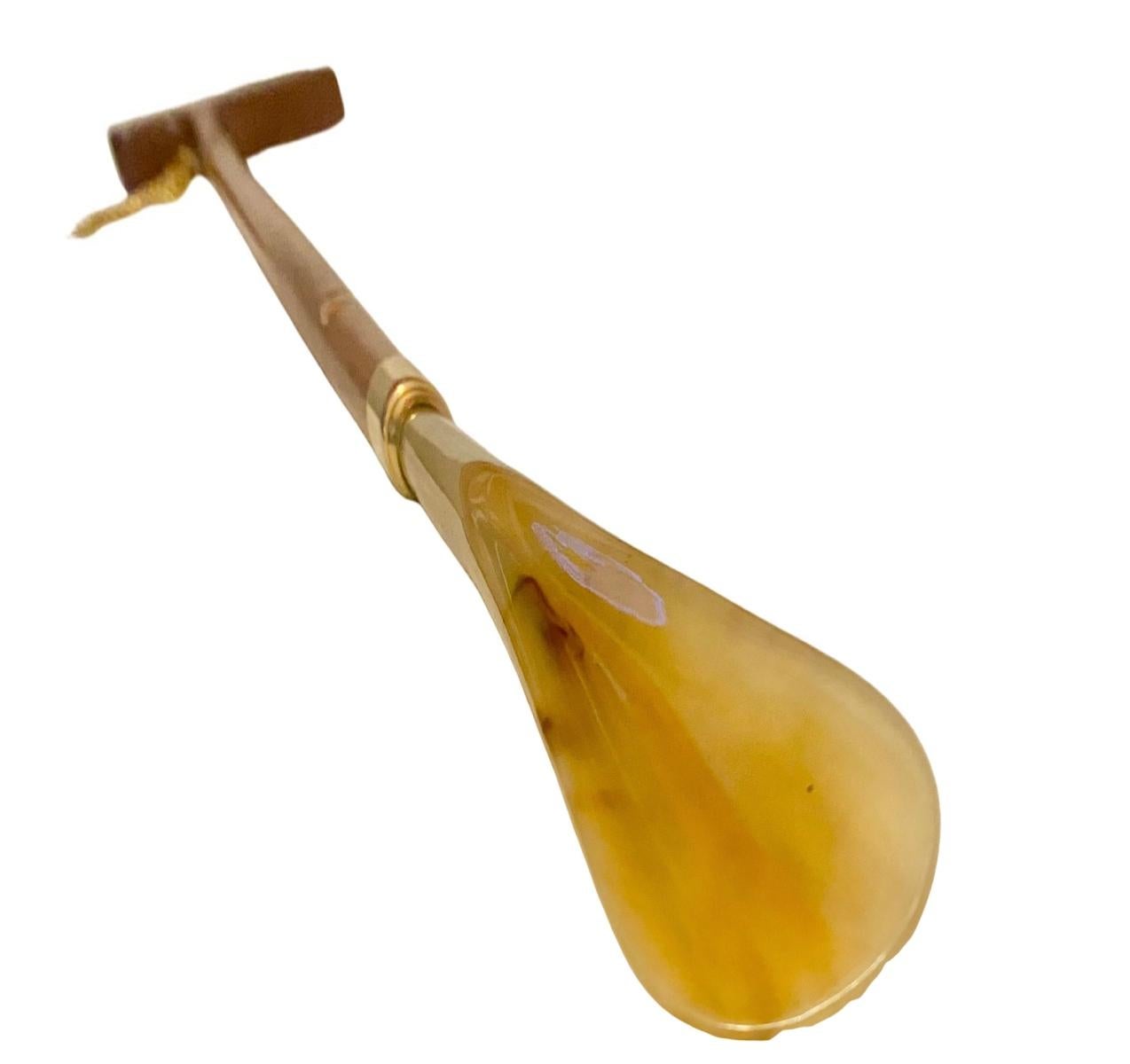 1960s Gucci Wood Golf Club Web Stripe Long Shoe Horn For Sale 1
