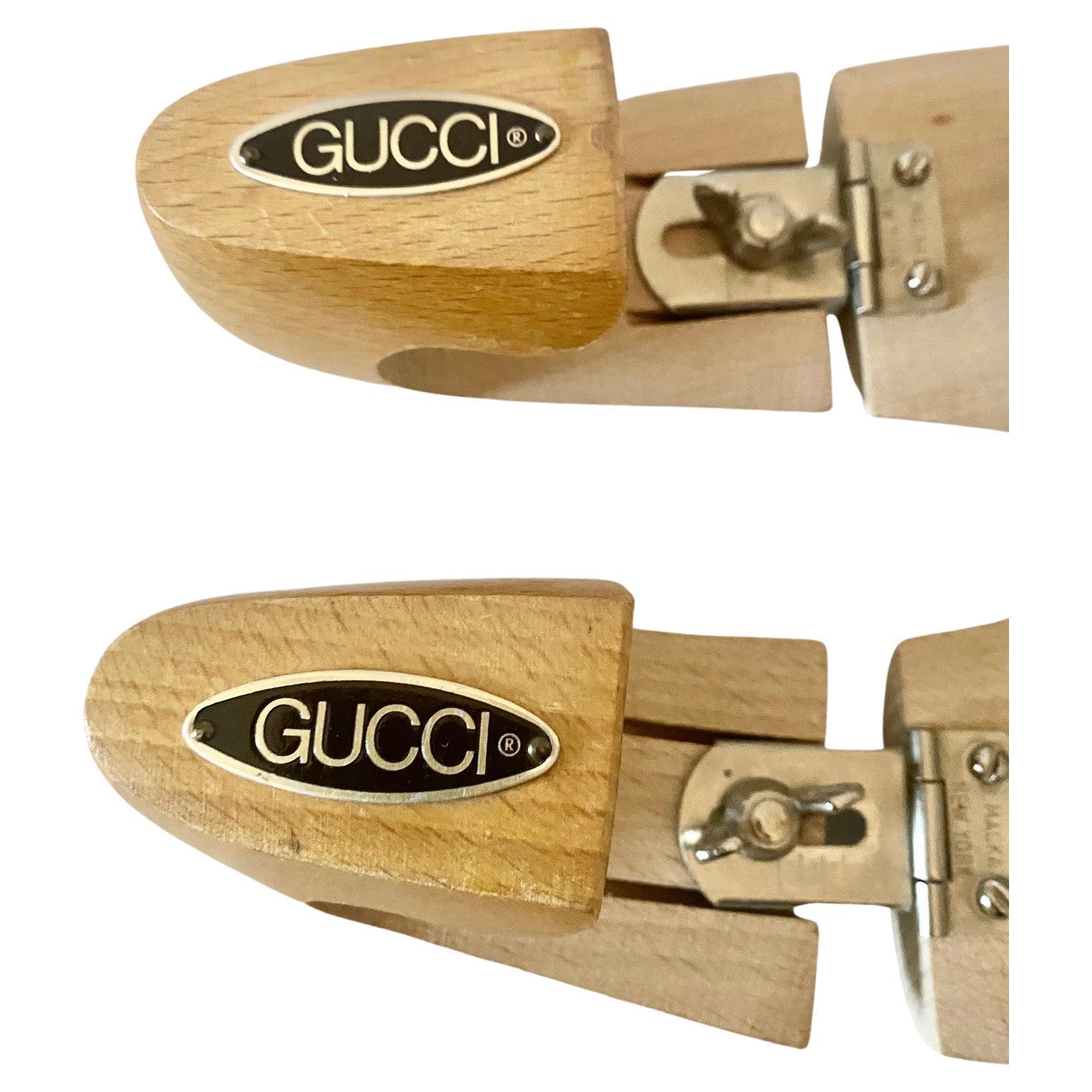 1960s Gucci Wooden Shoe Trees In Good Condition For Sale In London, GB