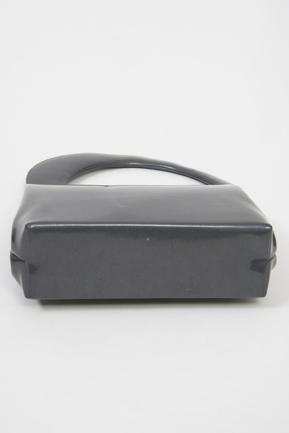 Women's 1960s Gunmetal Handbag For Sale