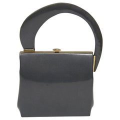 Vintage 1960s Gunmetal Handbag