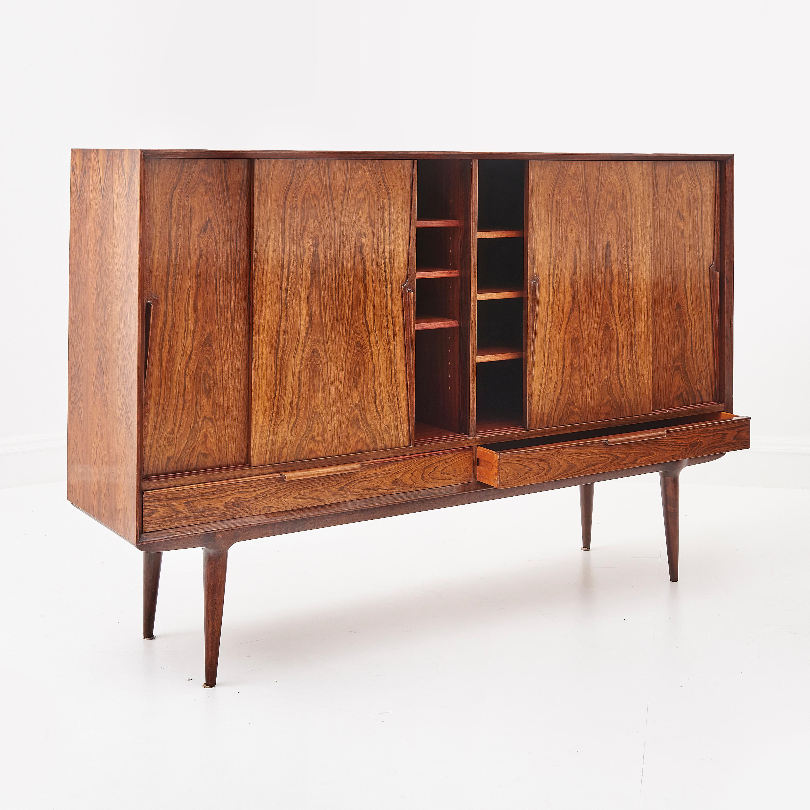 1960's Gunni Omann Danish Rosewood Sideboard In Fair Condition In London, GB