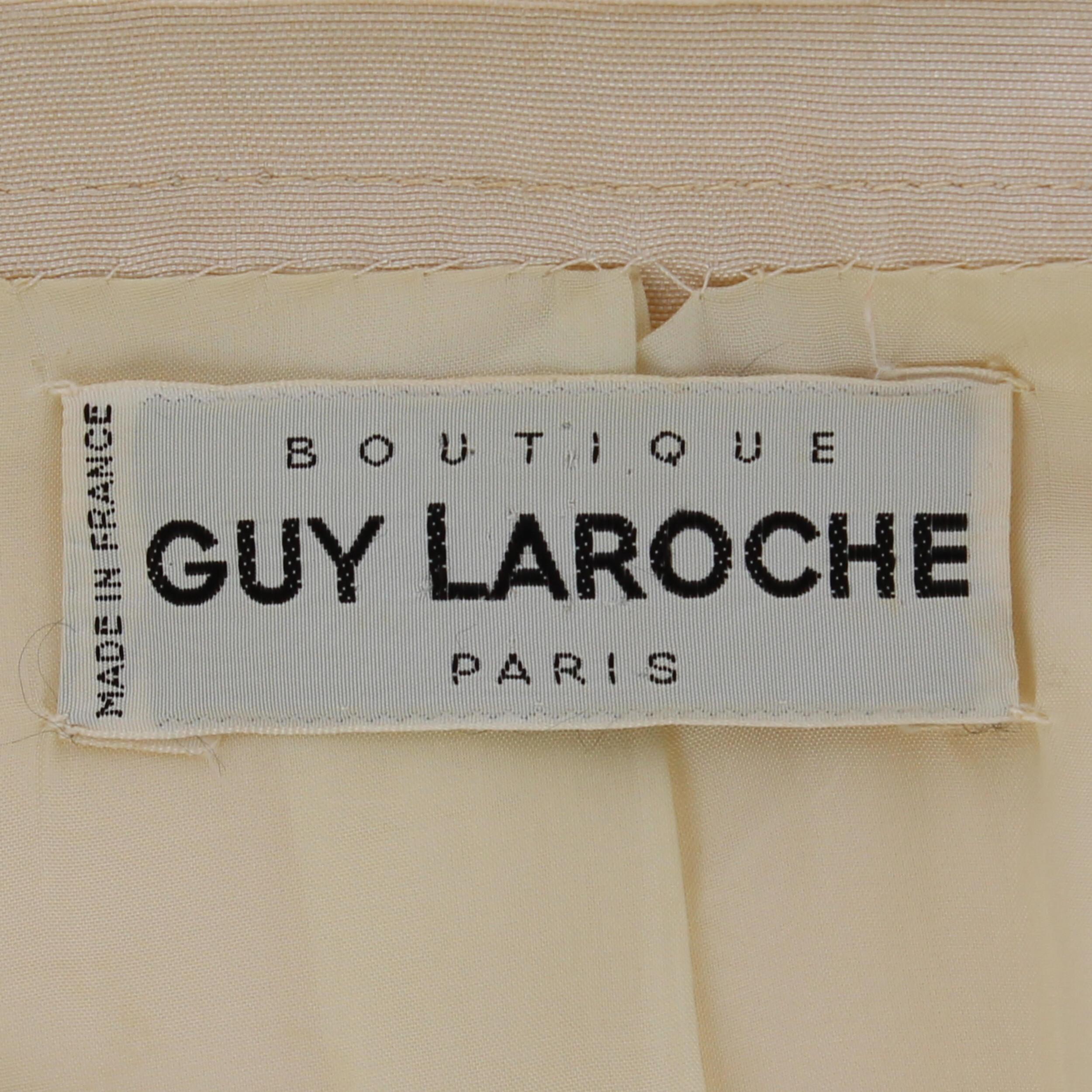 1960s Guy Laroche Beige Jacket For Sale 3