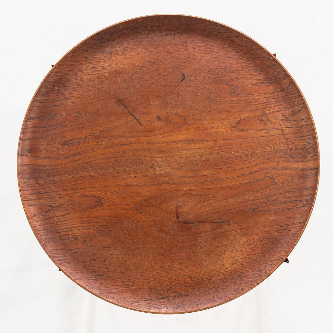 1960s H Engholm and Svend Aage Willumsen for Fritz Hansen Foldable Tray Table In Good Condition For Sale In Philadelphia, PA