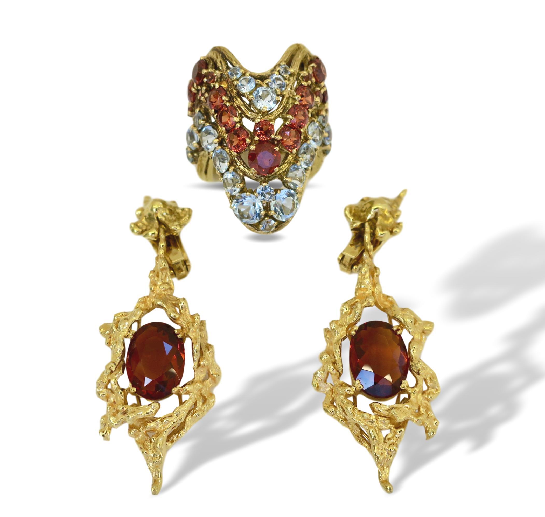 1960s H. Stern Gemstone Drop Earrings In Excellent Condition In Cincinnati, OH