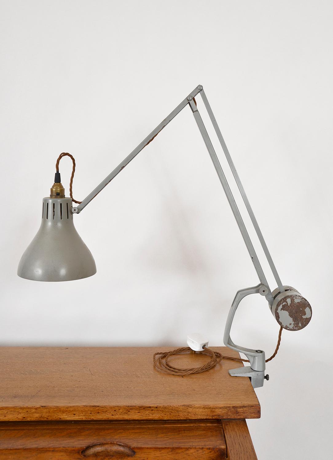 1960s Hadrill and Horstmann Simplus Roller Architects Desk Task Lamp Industrial 9