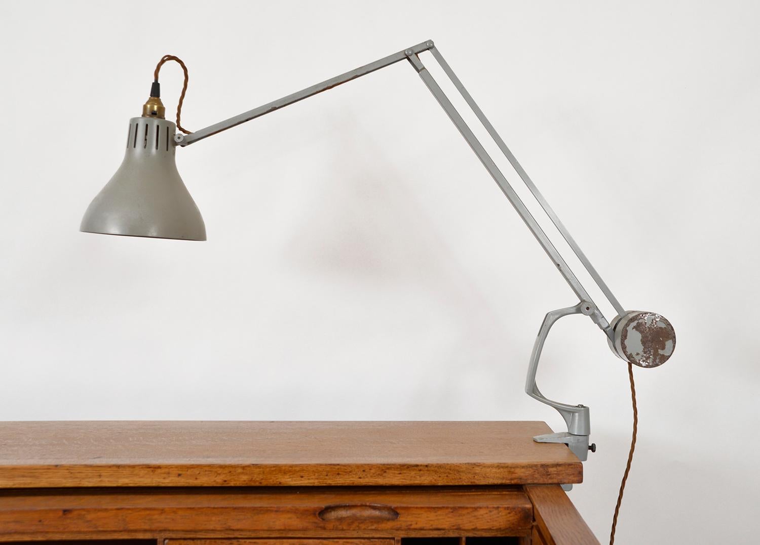 Mid-20th Century 1960s Hadrill and Horstmann Simplus Roller Architects Desk Task Lamp Industrial
