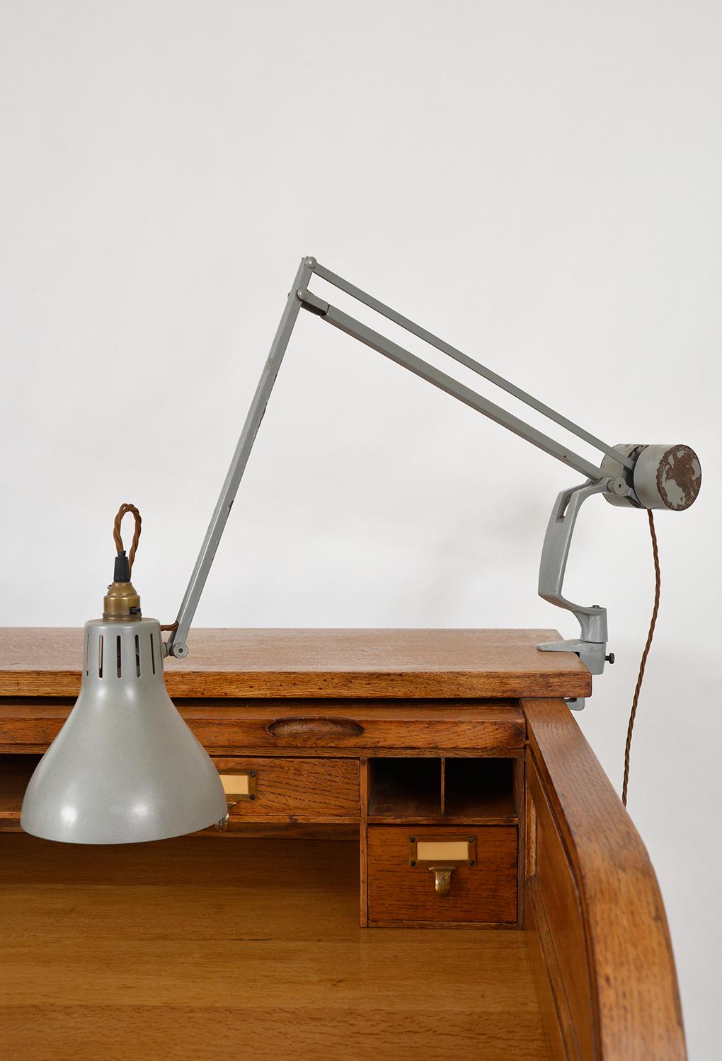 1960s Hadrill and Horstmann Simplus Roller Architects Desk Task Lamp Industrial 2