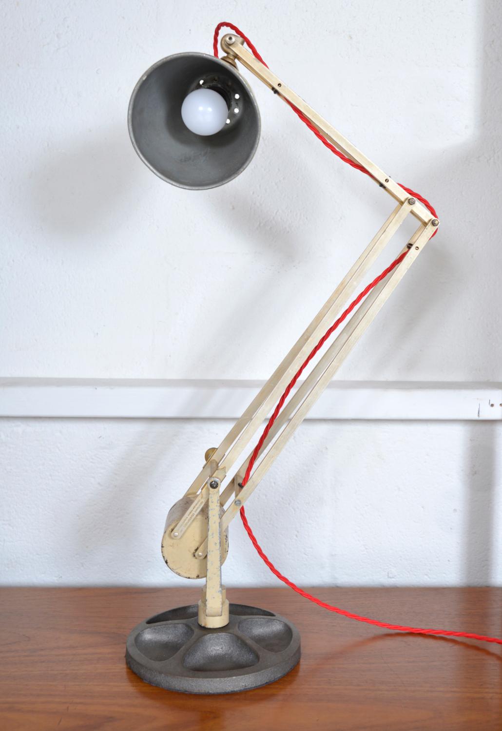 1960s Hadrill & Horstmann Industrial Counterpoised Roller Task Desk Lamp England 2