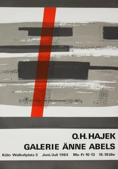 1960s Hajek Art Exhibition Poster Abstract Art Pop Art Design