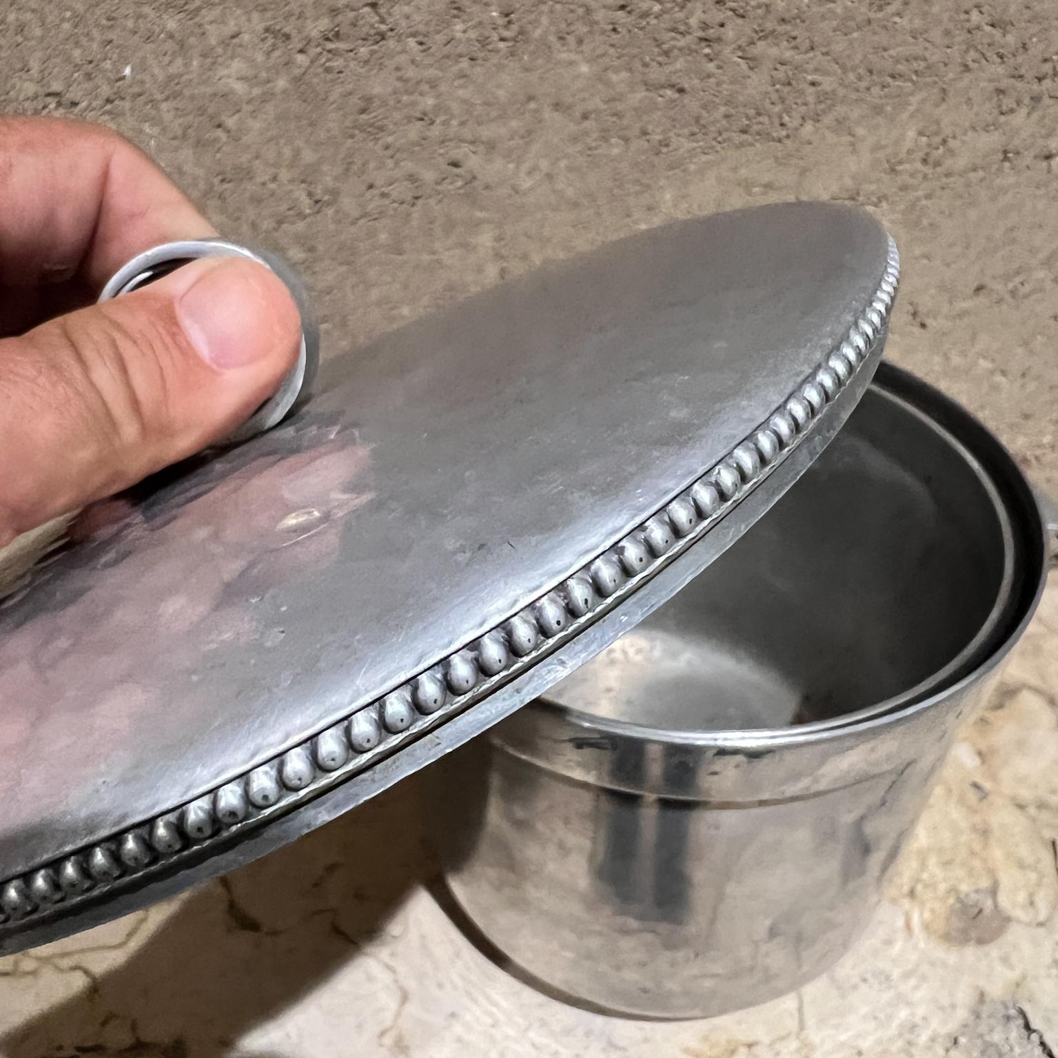 1960s Hammered Aluminum Ice Bucket by B.W. Buenilum For Sale 4