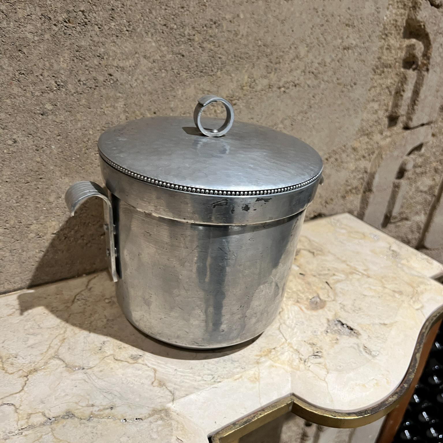 American 1960s Hammered Aluminum Ice Bucket by B.W. Buenilum For Sale