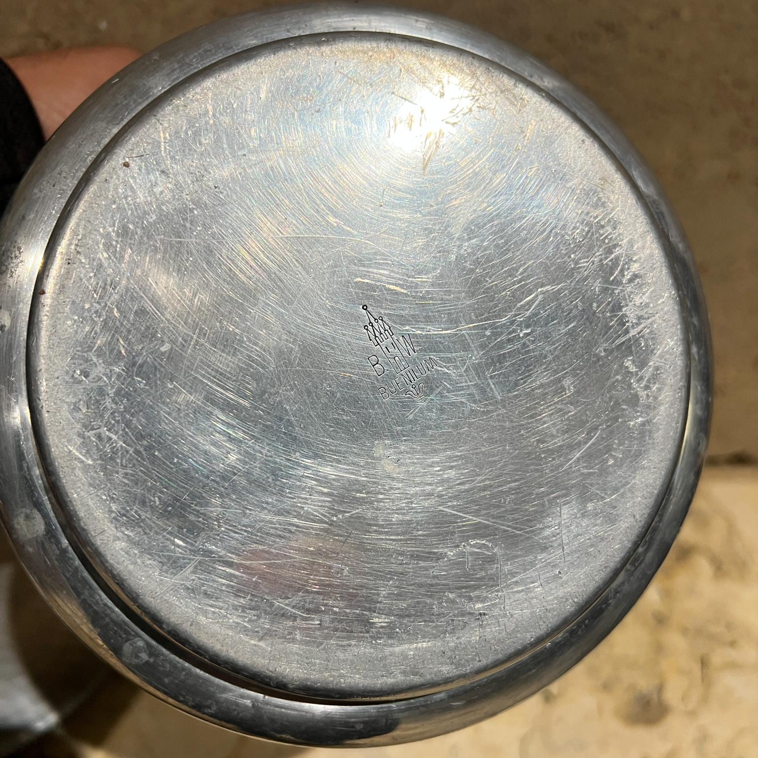 1960s Hammered Aluminum Ice Bucket by B.W. Buenilum For Sale 1