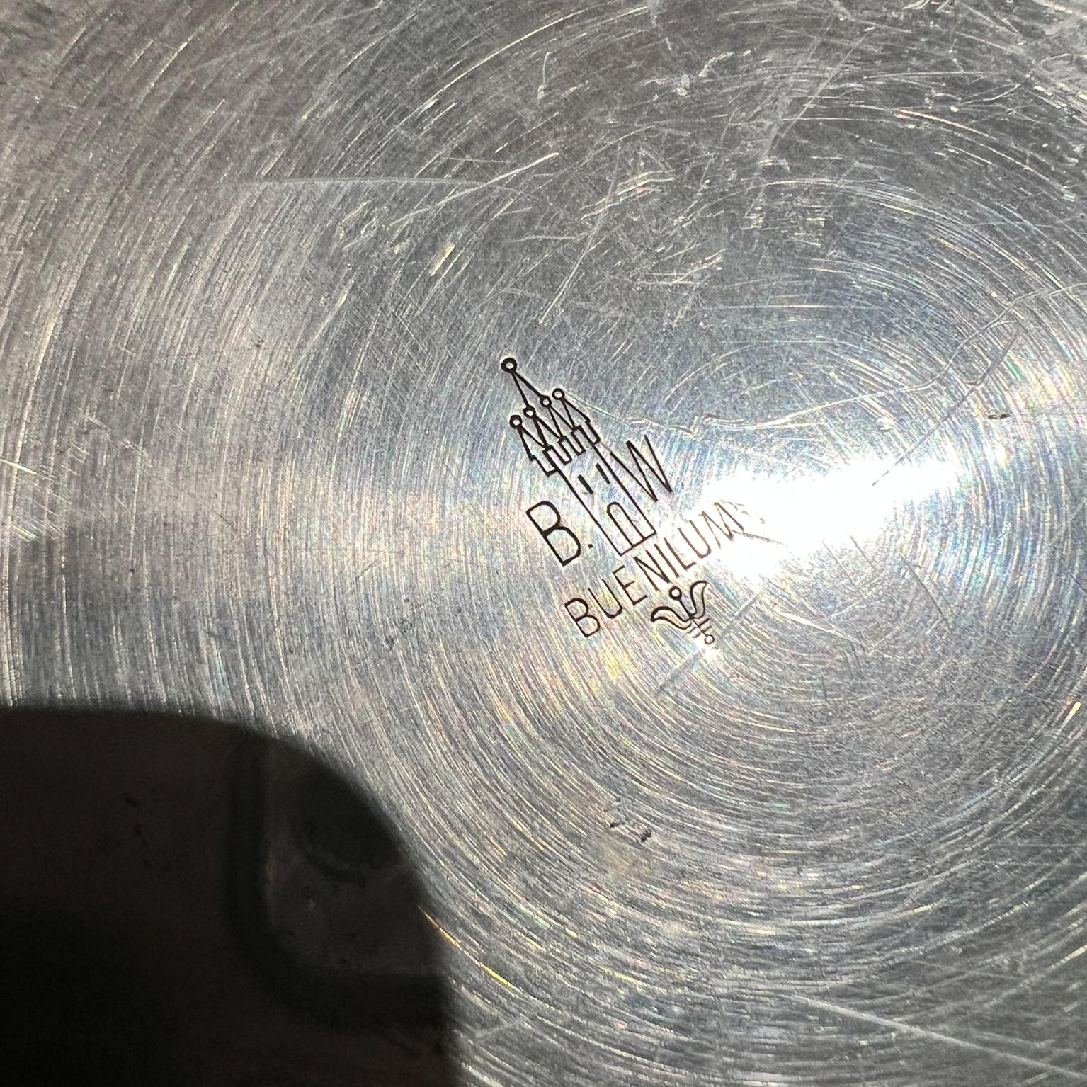 1960s Hammered Aluminum Ice Bucket by B.W. Buenilum For Sale 2