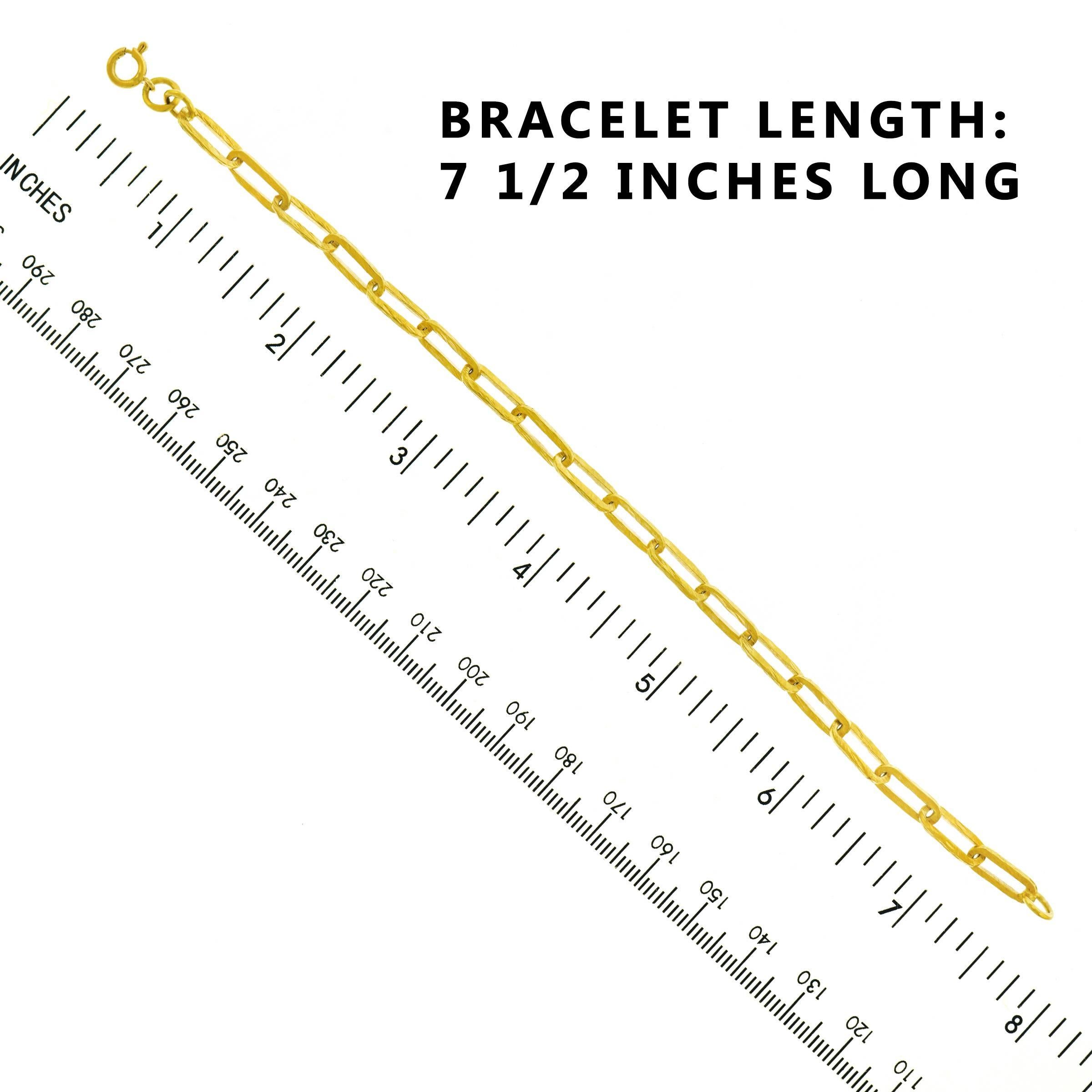 1960s Hammered Gold Link Bracelet 2