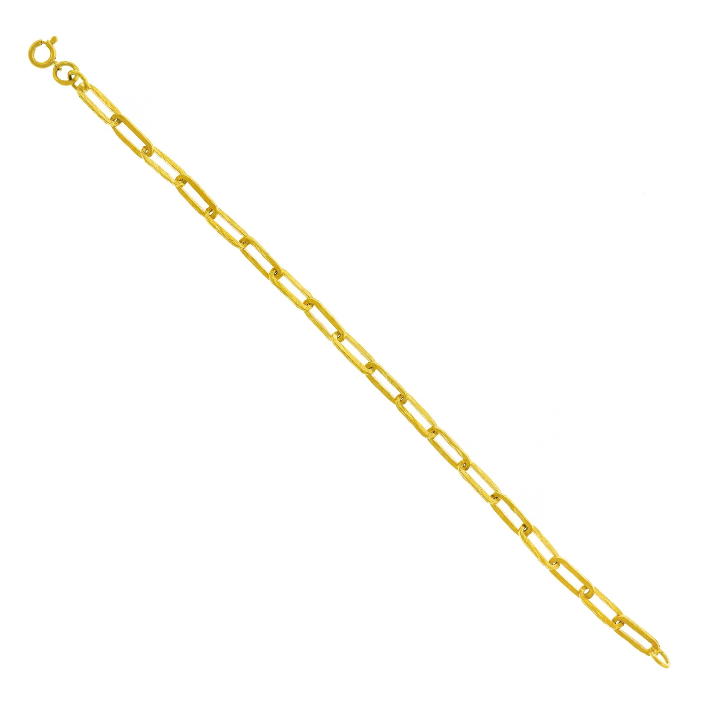 1960s Hammered Gold Link Bracelet 5