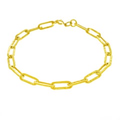 1960s Hammered Gold Link Bracelet
