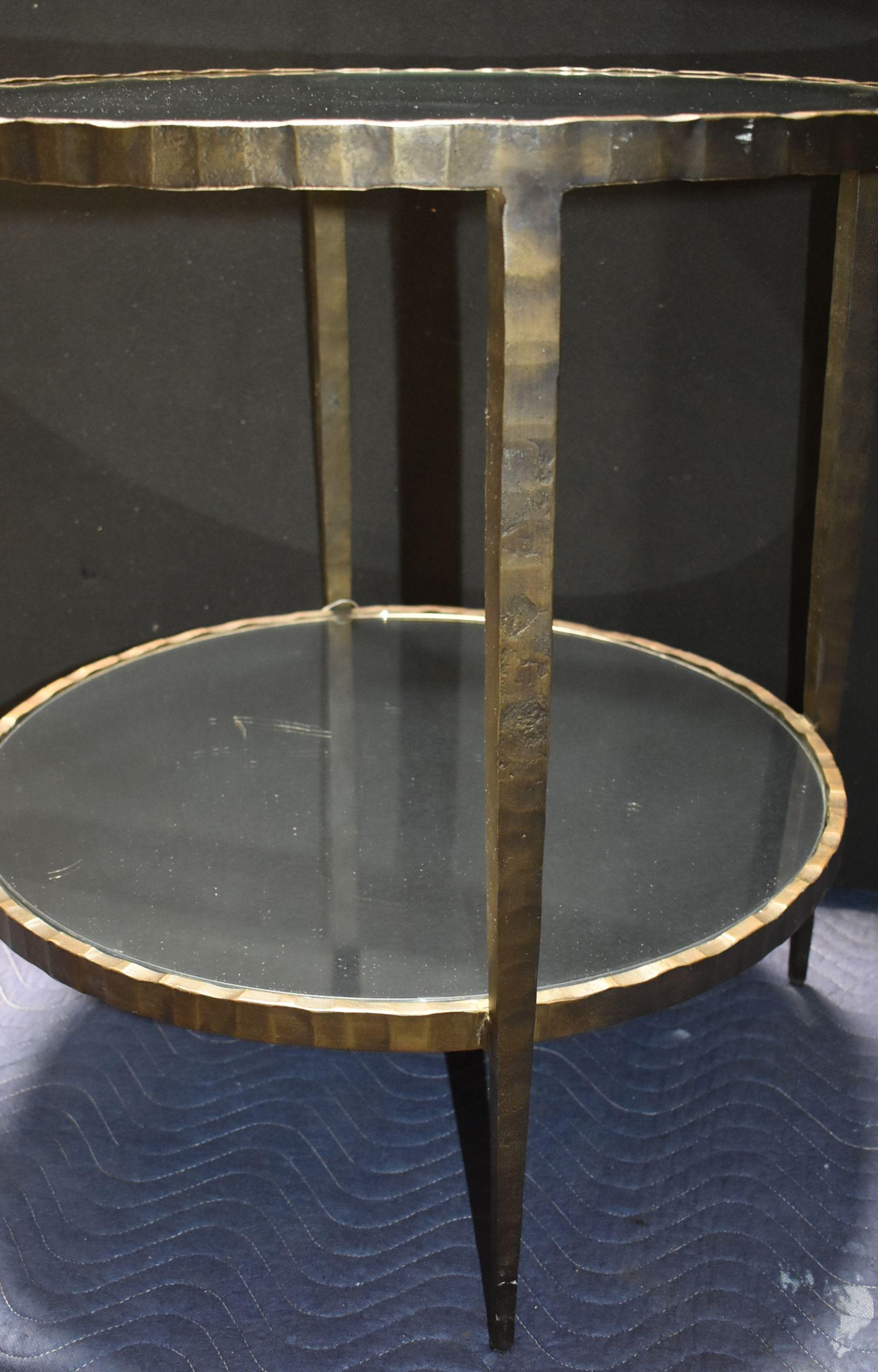 round two tier side table