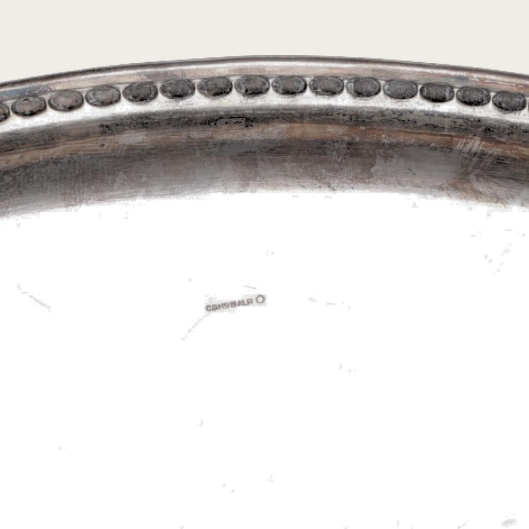 Mid-20th Century 1960s Hammered Silver Tray by C.G Hallberg For Sale