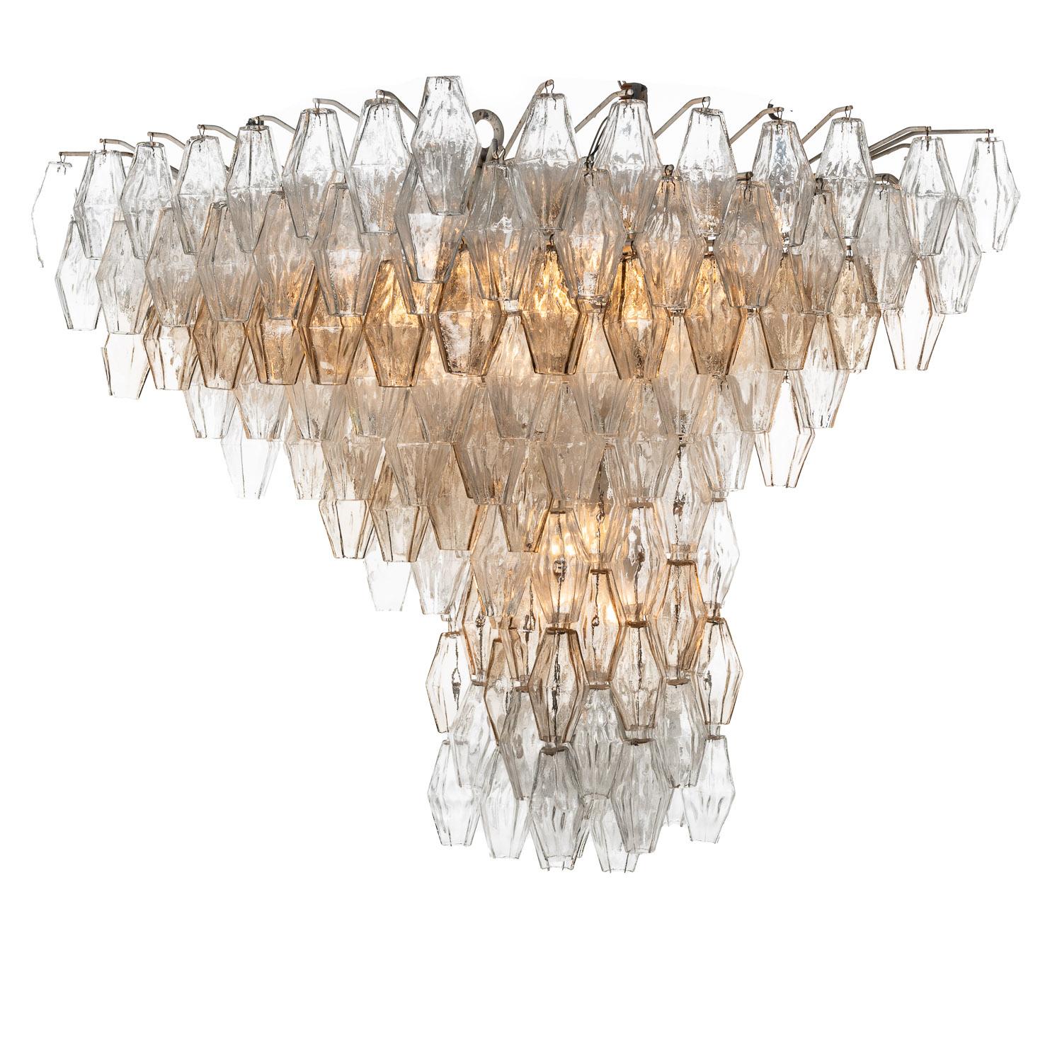 1960s Hand Blown Glass Chandelier by Carlo Scarpa for Venini 9