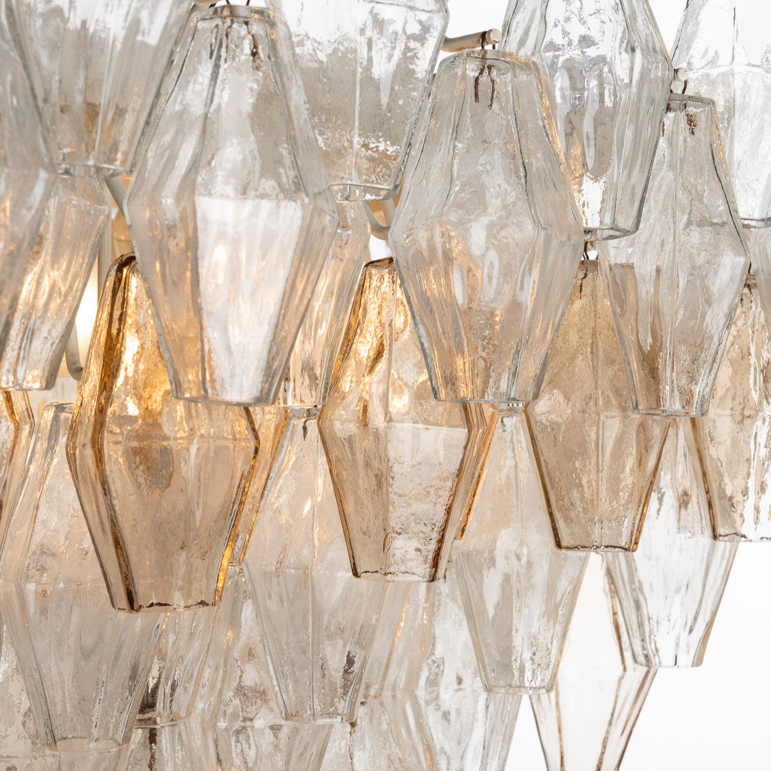 1960s Hand Blown Glass Chandelier by Carlo Scarpa for Venini In Good Condition In Schoorl, NH