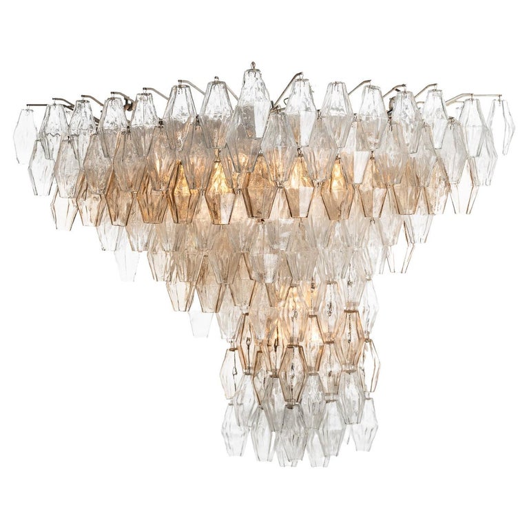 1960s Hand Blown Glass Chandelier by Carlo Scarpa for Venini For Sale